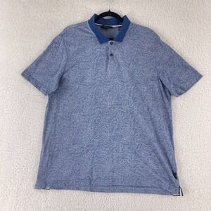 Ted Baker London Blue Polo Shirt Mens Short Sleeve Knit 100% Cotton Size Large